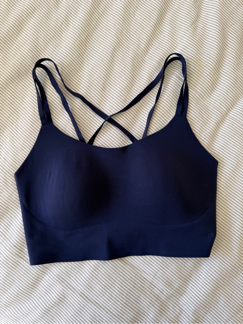 aerie Navy Crisscross Seamless Bralette Medium